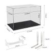 Clear Football Display Case,Memorabilia Display Box Cases for Football or Memorial Sports Gloves,with Steel Brackets Hanger & Removable Interior Football Display Stand(11.8x7.9x7.9 inch; 30x20x20 cm) view 4