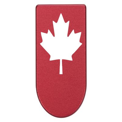 NDZ Performance Magazine Base Plate with Finger Extension for Springfield Hellcat 10 Round 9mm Red Laser Engraved Aluminum Canadian Maple Lead USA Made