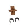 Pine Ridge Archery Slotted Kisser Button for Compound and Traditional Bows, Brown, Pack of 6 view 1
