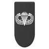 NDZ Performance Magazine Base Plate with Finger Extension for Springfield Hellcat 10 Round 9mm  Black Laser Engraved Aluminum  Airborne Jump Wings  USA Made view 1
