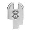 NDZ Performance Slide Cover Back Plate for Springfield Hellcat, Hellcat Pro & Comp  Silver Laser Engraved Anodized Aluminum  USA Made  Celtic Cross Veritas Aequitas Circle view 1