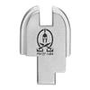 NDZ Performance Slide Cover Back Plate for Springfield Hellcat, Hellcat Pro & Comp  Silver Laser Engraved Anodized Aluminum  USA Made  Molon Labe Omega Crossed Swords view 1