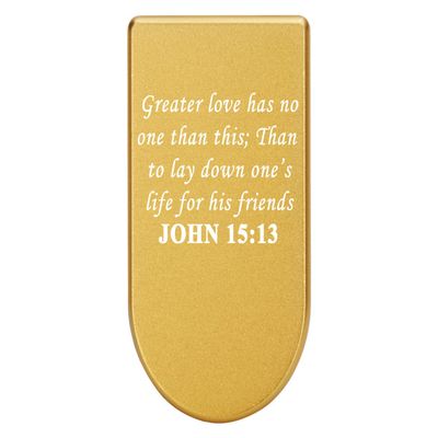NDZ Performance Magazine Base Plate with Finger Extension for Springfield Hellcat 10 Round 9mm Gold Laser Engraved Aluminum Bible John 15:13 USA Made