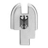 NDZ Performance Slide Cover Back Plate for Springfield Hellcat, Hellcat Pro & Comp  Silver Laser Engraved Anodized Aluminum  USA Made  German Coat of Arms Federal Eagle view 1