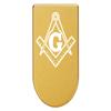 NDZ Performance Magazine Base Plate with Finger Extension for Springfield Hellcat 10 Round 9mm  Gold Laser Engraved Aluminum  Masonic Square and Compass  USA Made view 1