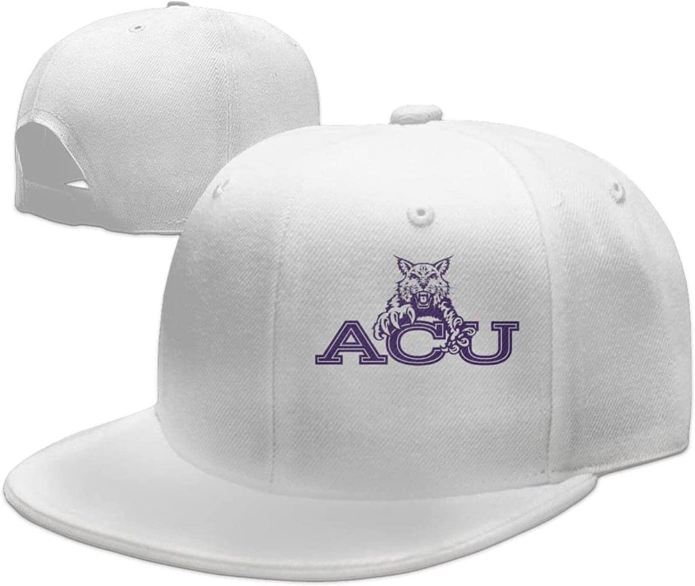 Abilene A Christian University Logo Baseball Caps Unisex Flat Brim Baseball Cap Hat White