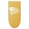 NDZ Performance Magazine Base Plate with Finger Extension for Springfield Hellcat 10 Round 9mm  Gold Laser Engraved Aluminum  US Flag Tattered  USA Made view 1