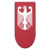 NDZ Performance Magazine Base Plate with Finger Extension for Springfield Hellcat 10 Round 9mm  Red Laser Engraved Aluminum  German Coat of Arms Federal Eagle  USA Made view 1