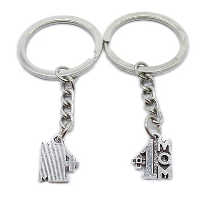 10 Pieces Keychain Keyring Door Car Key Chain Ring Tag Charms Supplies LD3M4F Mom Number One