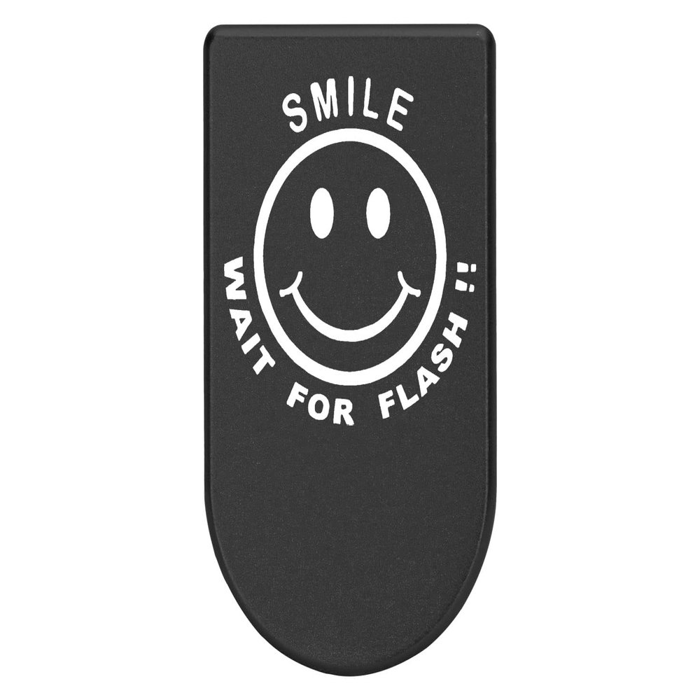 NDZ Performance Magazine Base Plate with Finger Extension for Springfield Hellcat 10 Round 9mm Black Laser Engraved Aluminum Smile Wait for Flash Smiley USA Made