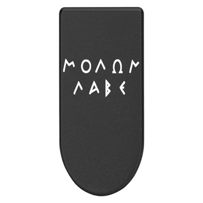 NDZ Performance Magazine Base Plate with Finger Extension for Springfield Hellcat 10 Round 9mm  Black Laser Engraved Aluminum  Molon Labe Old Styled  USA Made