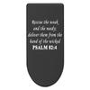 NDZ Performance Magazine Base Plate with Finger Extension for Springfield Hellcat 10 Round 9mm  Black Laser Engraved Aluminum  Bible Psalm 82:4  USA Made view 1