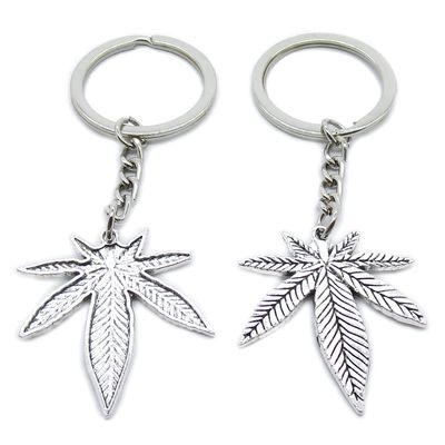 10 Pieces Keychain Keyring Door Car Key Chain Ring Tag Charms Supplies UM5I4V Maple Leaf Leaves