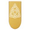NDZ Performance Magazine Base Plate with Finger Extension for Springfield Hellcat 10 Round 9mm  Gold Laser Engraved Aluminum  Celtic Knot  USA Made view 1