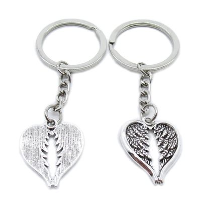5 Pieces Keychain Keyring Door Car Key Chain Ring Tag Charms Supplies TY9O5A Angel Wings