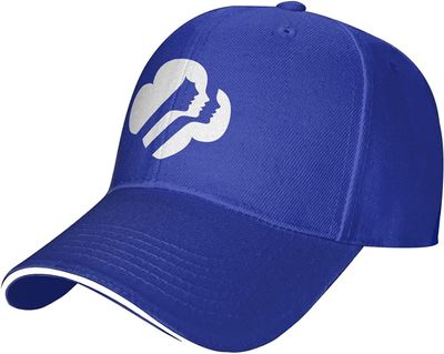 American Sandwich Cap for Both Men and Women, Classic Baseball Capunisex Adjustable Casquette dad Cap Blue