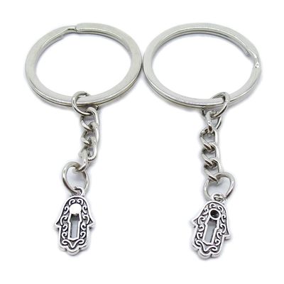 5 Pieces Keychain Keyring Door Car Key Chain Ring Tag Charms Supplies UK6N7C Hamesh Hamsa Hand of Fatima