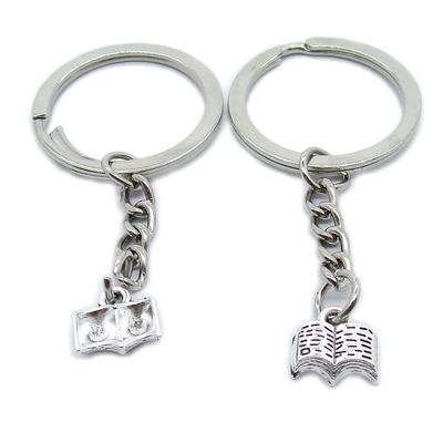 10 Pieces Keychain Keyring Door Car Key Chain Ring Tag Charms Supplies KI7G4F Book