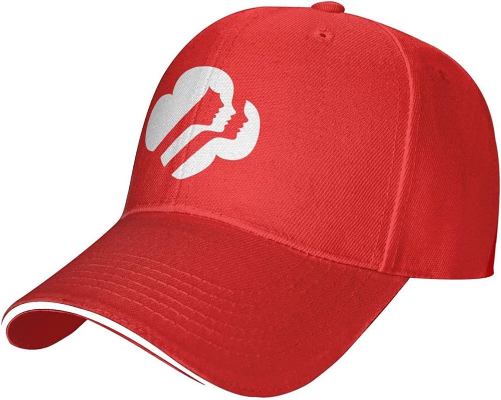 American Sandwich Cap for Both Men and Women, Classic Baseball Capunisex Adjustable Casquette dad Cap Red