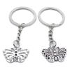 5 Pieces Keychain Keyring Door Car Key Chain Ring Tag Charms Supplies LL2A7C Butterfly view 1