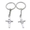 5 Pieces Keychain Keyring Door Car Key Chain Ring Tag Charms Supplies XA6Y6O Latin Cross view 1