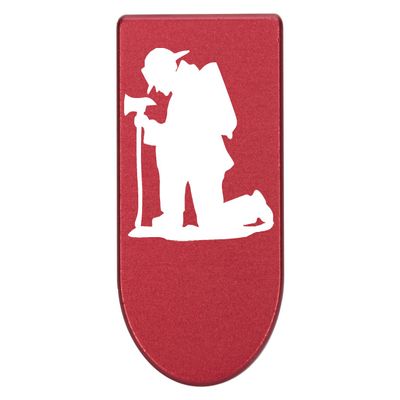 NDZ Performance Magazine Base Plate with Finger Extension for Springfield Hellcat 10 Round 9mm  Red Laser Engraved Aluminum  Fireman's Prayer  USA Made