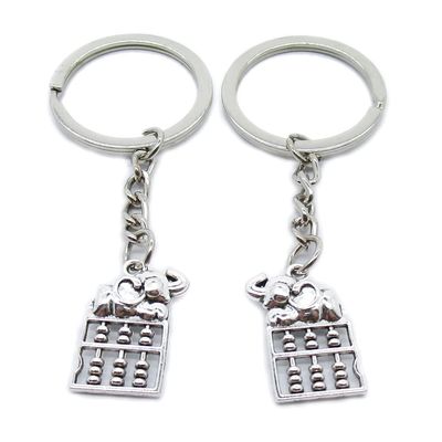 5 Pieces Keychain Keyring Door Car Key Chain Ring Tag Charms Supplies SO4H2C Chinese Abacus