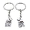 5 Pieces Keychain Keyring Door Car Key Chain Ring Tag Charms Supplies SO4H2C Chinese Abacus view 1