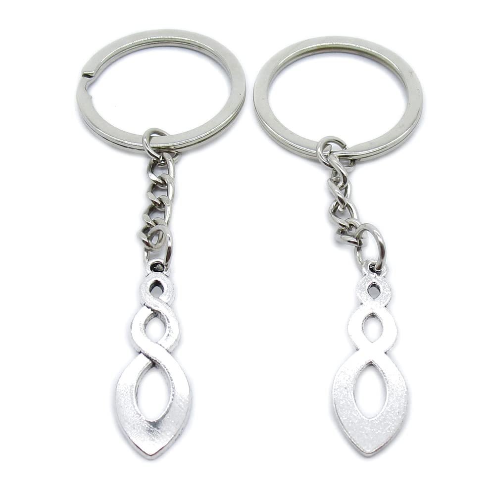5 Pieces Keychain Keyring Door Car Key Chain Ring Tag Charms Supplies SN9P6Q Infinity 8 Shaped Connector
