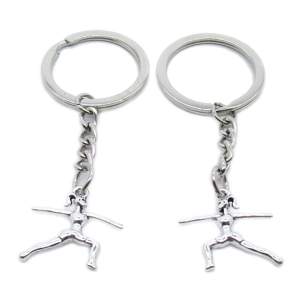 5 Pieces Keychain Keyring Door Car Key Chain Ring Tag Charms Supplies VU0C0G Gymnastics