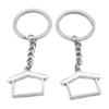 10 Pieces Keychain Keyring Door Car Key Chain Ring Tag Charms Supplies OU3W1O House Cabochon Frame view 1