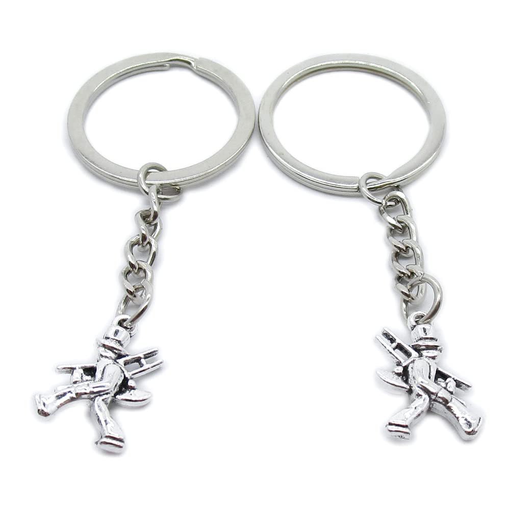 5 Pieces Keychain Keyring Door Car Key Chain Ring Tag Charms Supplies IE3N8C Construction Worker