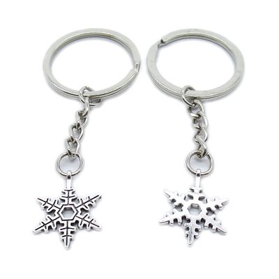 5 Pieces Keychain Keyring Door Car Key Chain Ring Tag Charms Supplies TM2Y2Z Xmas Christmas Snowflake