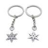 5 Pieces Keychain Keyring Door Car Key Chain Ring Tag Charms Supplies TM2Y2Z Xmas Christmas Snowflake view 1