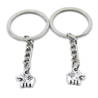 5 Pieces Keychain Keyring Door Car Key Chain Ring Tag Charms Supplies KP7B3Z Baby Elephant
