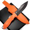 ODENWOLF WOLF-I Full Tang Survival Knife with Sheath - Stylish Tactical Fixed Blade - Made of 440C Steel - Bushcraft and Camping Knife Survival - Perfect EDC Outdoor Knife with TPE Handle view 1