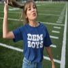 Expression Tees Racerback Dem Boys Dallas XX-Large Navy Blue Ladies Tank Top view 4
