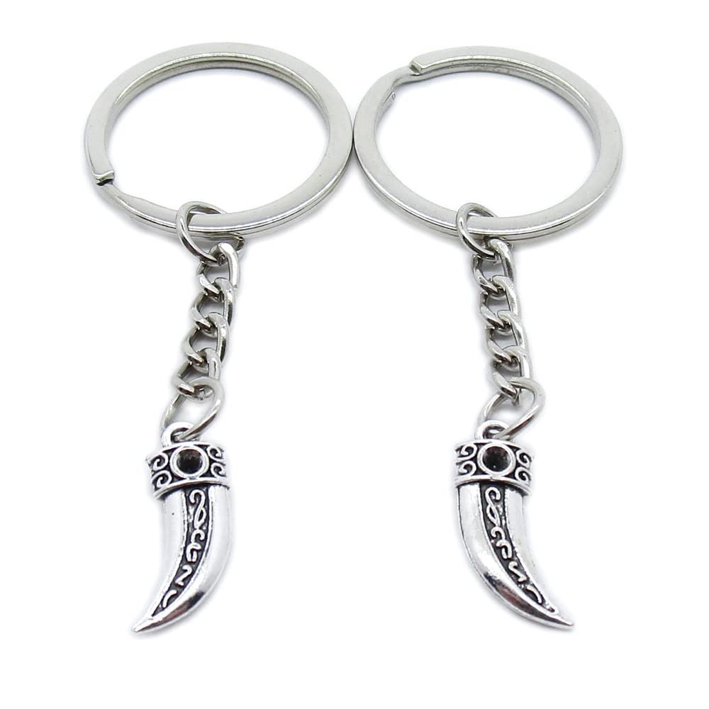 10 Pieces Keychain Keyring Door Car Key Chain Ring Tag Charms Supplies VL8A6Y Ox Horn