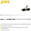 Lew's Team Lew's Elite Series Casting Fishing Rod, Graphite Rod with Fuji SiC Guides, Winn Ultra ProWeave Split Grip Handle, Titanium Gray/Gold view 3