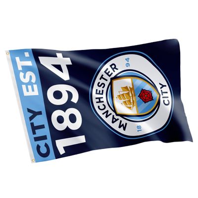 Desert Cactus Manchester City Flag Man City MCFC Football Soccer 100% Polyester Indoor Outdoor 3x5 feet Banner (Flag 3)