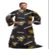 Northwest NHL Pittsburgh Penguins Toss Silk Touch Comfy Throw with Sleeves 48" x 71" view 1