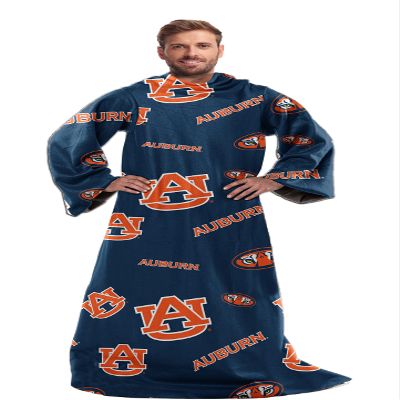 Northwest NCAA Auburn Toss Silk Touch Comfy Throw with Sleeves 48" x 71"