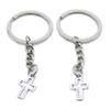 10 Pieces Keychain Keyring Door Car Key Chain Ring Tag Charms Supplies GN3N0P Latin Cross view 1