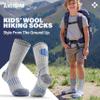 Anlisim Wool Socks, Thermal Winter Warm Thick Merino Wool Hiking Socks for Kids & Teens, 4 Pairs(12-15 Years, Color Mix) view 2