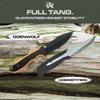 ODENWOLF WOLF-I Full Tang Survival Knife with Sheath - Stylish Tactical Fixed Blade - Made of 440C Steel - Bushcraft and Camping Knife Survival - Perfect EDC Outdoor Knife with TPE Handle view 4