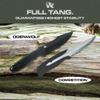ODENWOLF WOLF-II Full Tang Survival Knife with Sheath and Multi Lok - Strong Tactical Fixed Blade - Made of D2 Steel - Bushcraft and Camping Knife - EDC Outdoor Knife with TPE Handle view 4