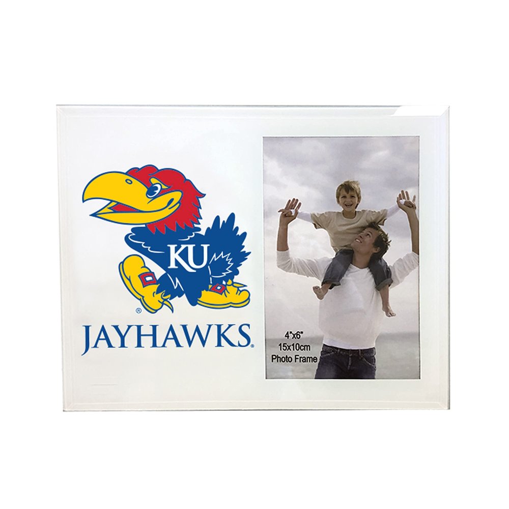 The Fanatic Group University of Kansas Jayhawks 4 x 6 Glass Photo Frame