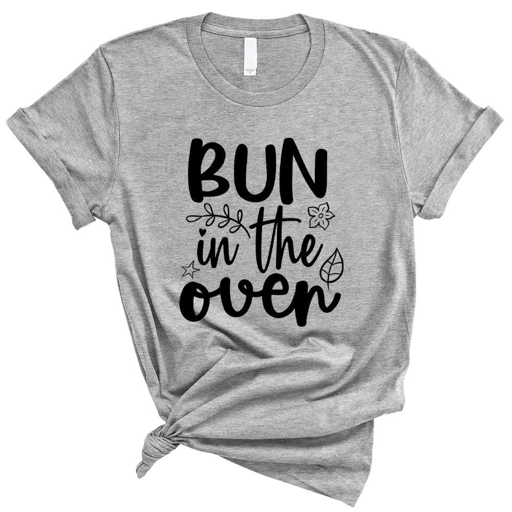 Bun in The Oven Pregnancy Shirt Unisex 3X-Large Grey