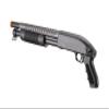 Durable Airsoft Shotgun Metal/Steel Barrel Single Shot Pump Action 300 FPS (Airsoft Gun) with Tactical Pistol Grip view 4