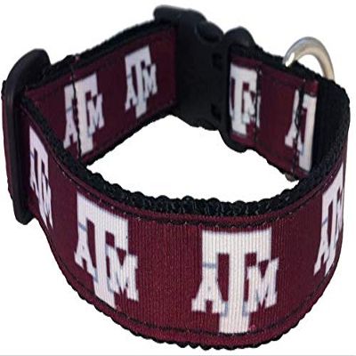 College Dog Collar (Medium, Texas A&M)